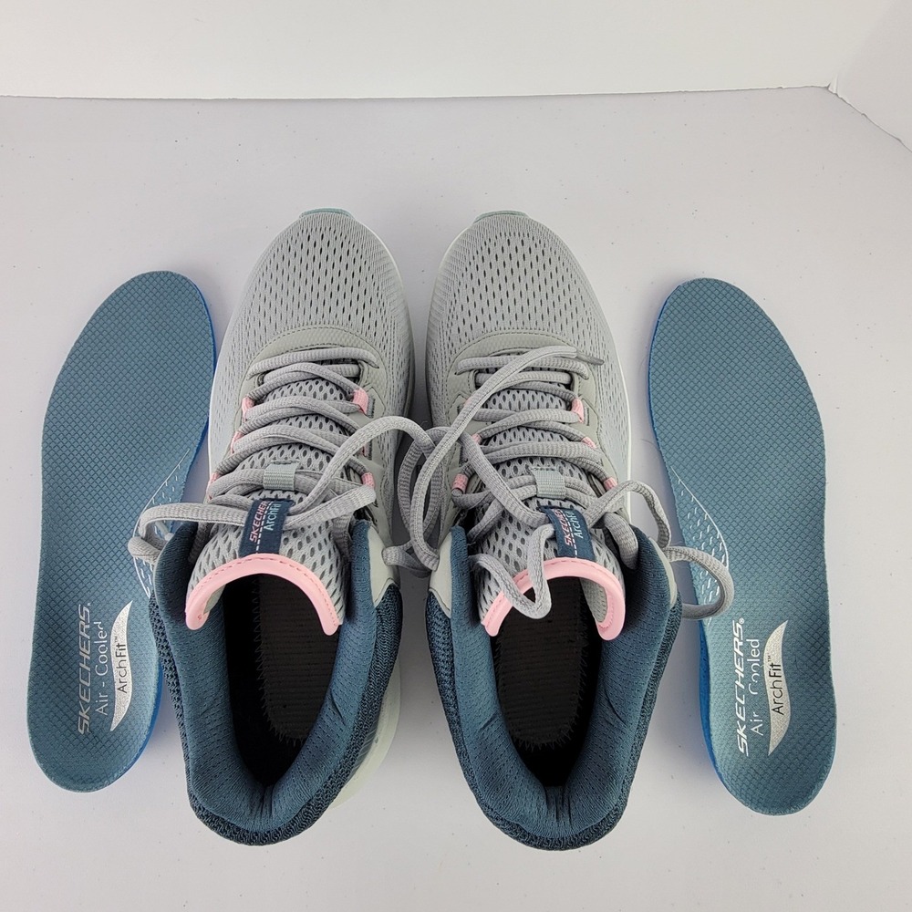 Skechers Arch Fit 2.0 Rainy Days Sneakers Womens 8 Grey Waterproof Walking Shoes - Picture 4 of 14